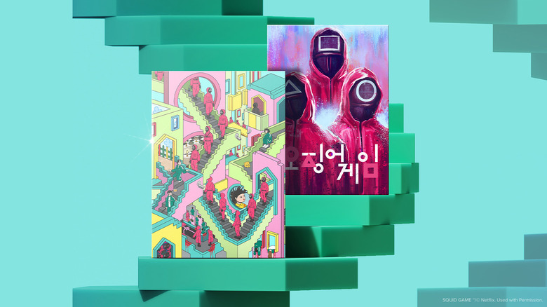 Answer metal posters with a game with squid