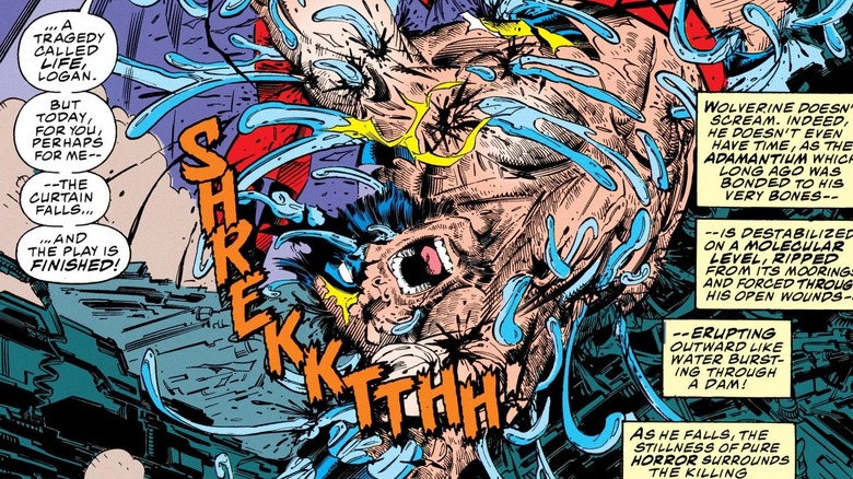 Adamantium ripped from Wolverine's body