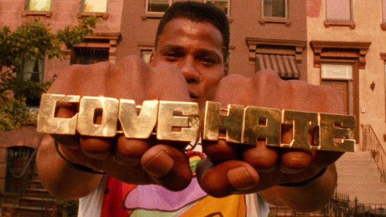 Radio Raheem's hate love brass knuckles in Do The Right Thing