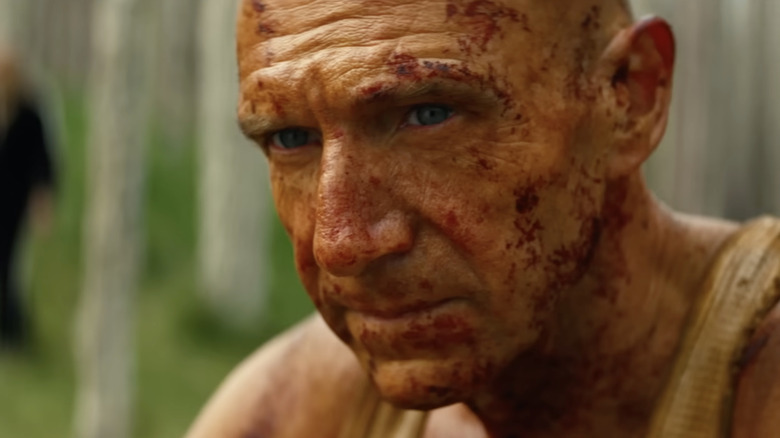 Ralph Fiennes as Dr. Kelson looking thoughtful in 28 Years Later: The Bone Temple