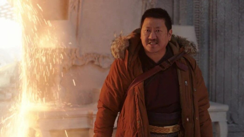 Wong prepares to peace out through a portal in "Spider-Man: No Way Home"