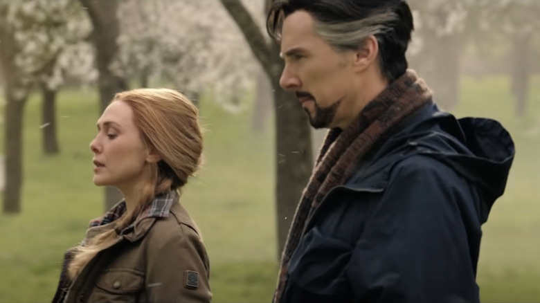 Elizabeth Olsen and Benedict Cumberbatch in "Doctor Strange in the Multiverse of Madness"