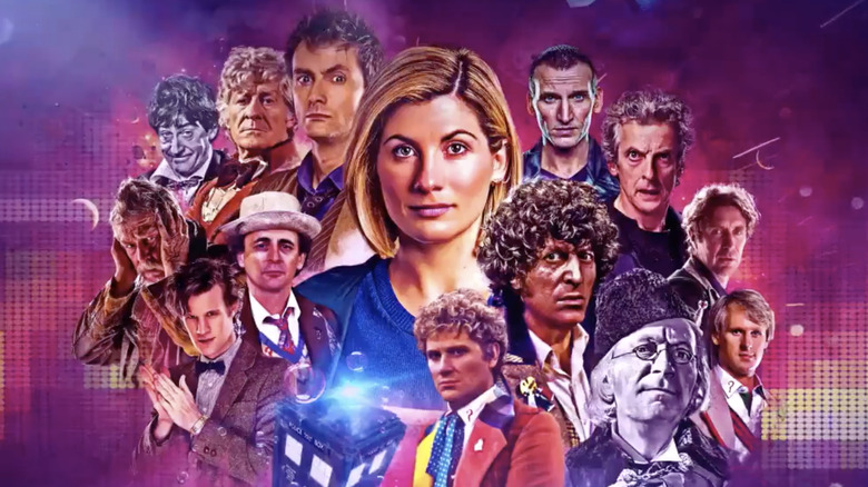 William Hartnell, Patrick Troughton, John Pertwee, Tom Baker, Peter Davison, Colin Baker, Sylvester McCoy, Paul McGann, John Hurt, Christopher Eccleston, David Tennant, Matt Smith, Peter Capaldi and Jodie Whittaker