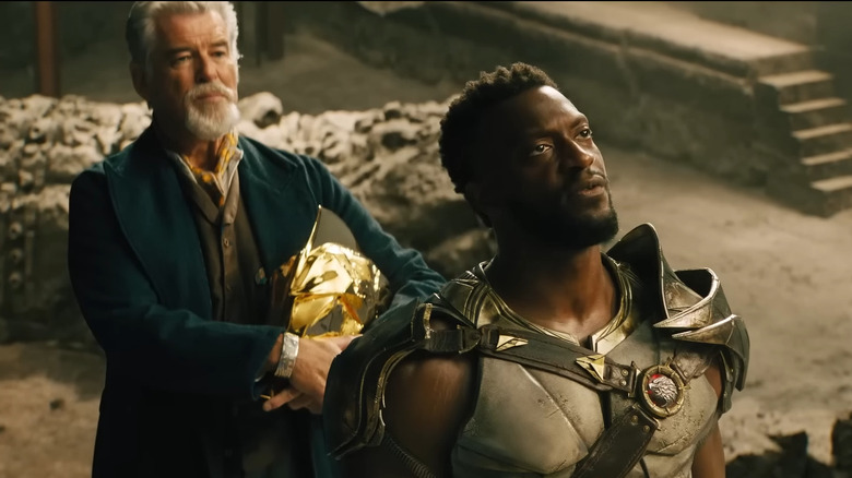 Pierce Brosnan and Aldis Hodge in Black Adam