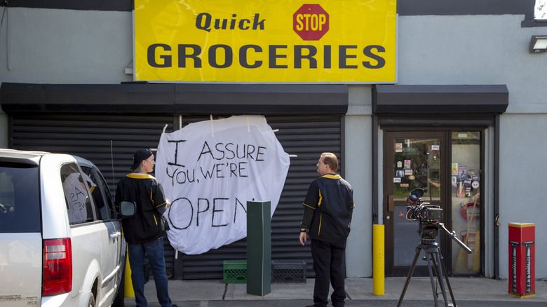 Jeff Anderson and Brian O'Halloran as Randal and Dante in Clerks III