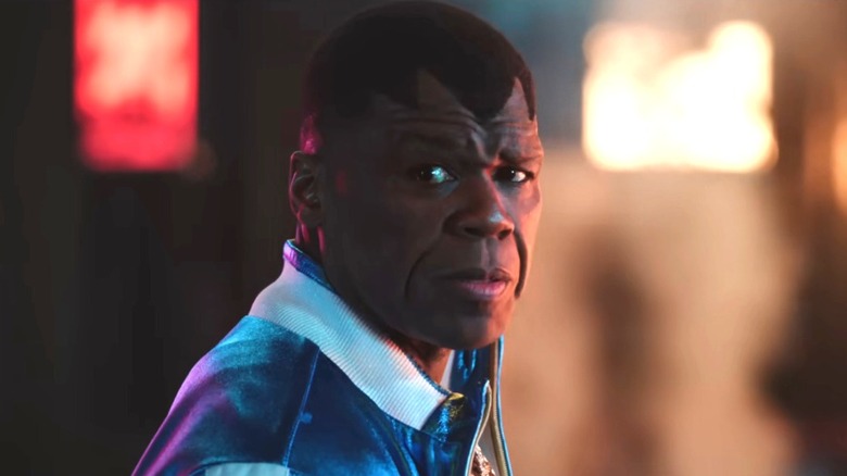 50 Cent as Balrog looking to his right in Street Fighter (2026)