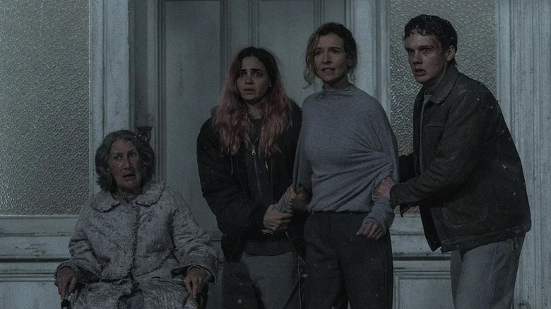 Alice and the family looked shocked in Evil Dead Burn