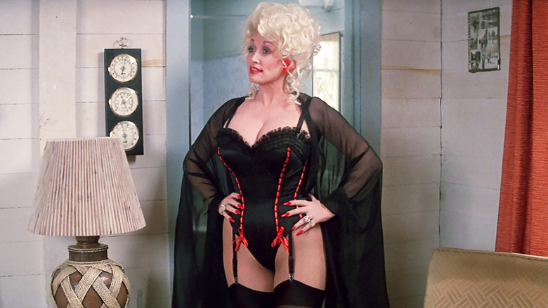 Miss Mona in her best lingerie in The Best Little Wh*rehouse in Texas