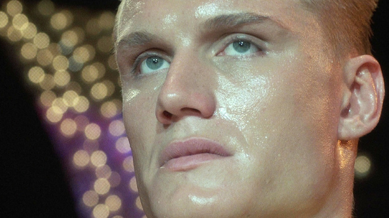 Ivan Drago fixes his steely gaze on his prey in Rocky IV