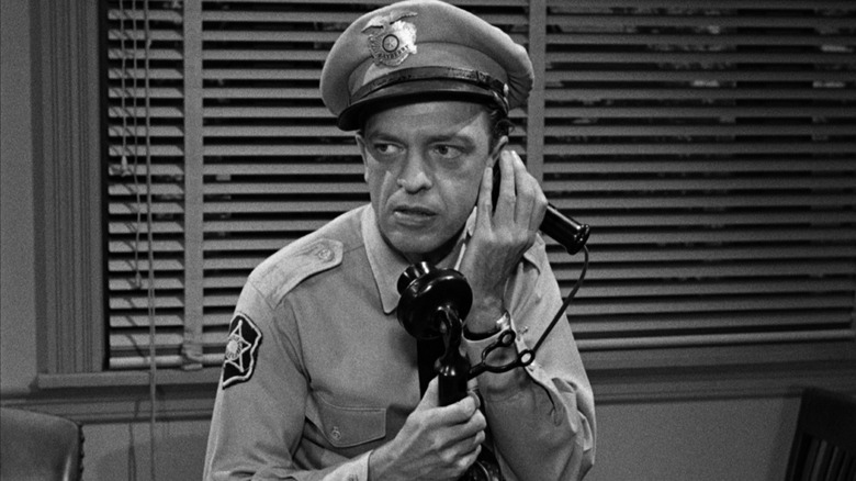 Barney Fife on the telephone on The Andy Griffith Show