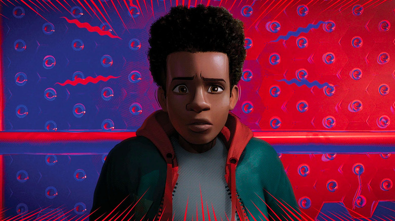 Miles Morales (voiced by Shameik Moore) in Spider-Man: Into the Spider-Verse