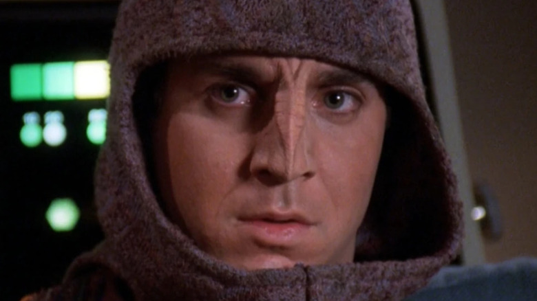 Vorin wearing a hood in the Star Trek: The Next Generation episode "Homeward"