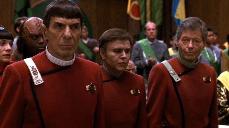 Spock, Chekov, and McCoy in Star Trek VI: The Undiscovered Country