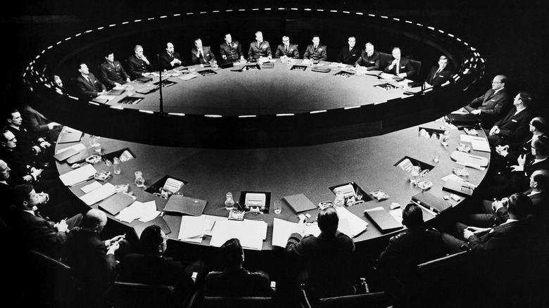 The war room in Dr. Strangelove