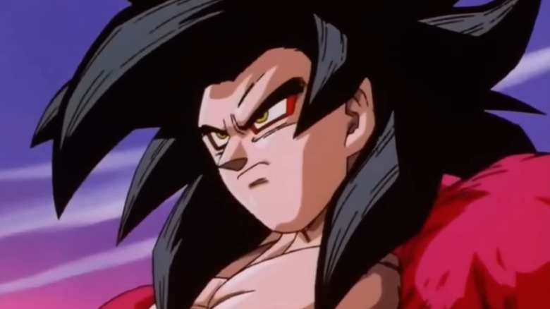 Goku in Super Saiyan 4 form looking intense in Dragon Ball GT