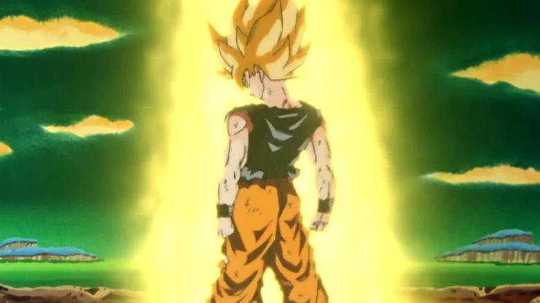 Goku turning Super Saiyan in Dragon Ball Z
