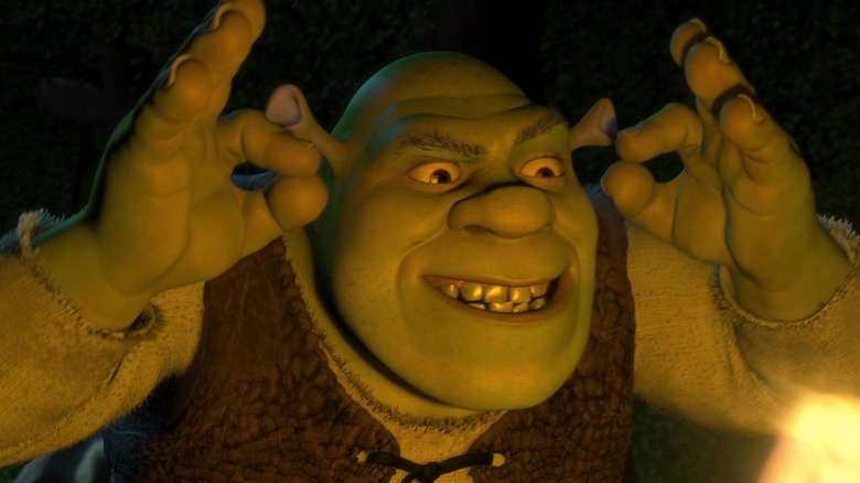 Shrek looks evil in Shrek