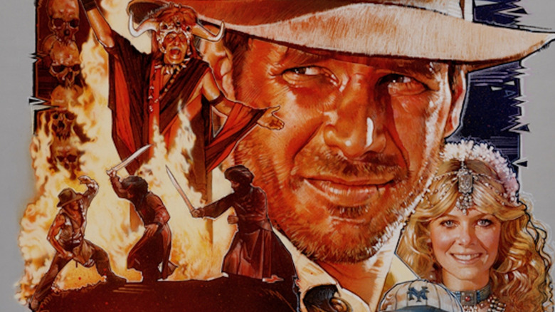 Poster Drew Struzan untuk Indiana Jones dan Kuil Doom