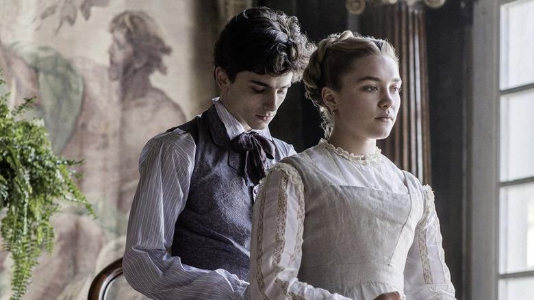 Timothee Chalamet and Florence Pugh in Little Women