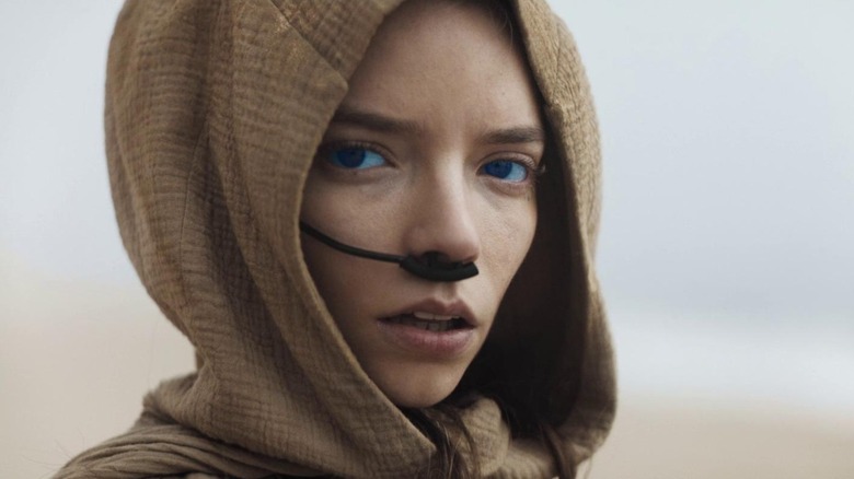 Alia looking at the camera in Dune: Part Two