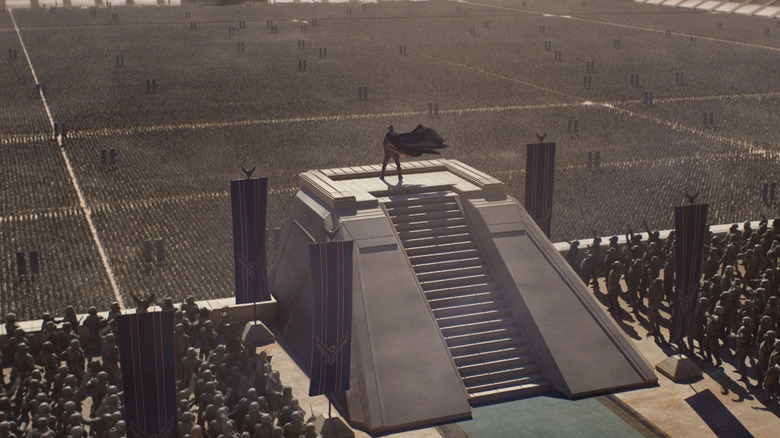 Paul Muad'Dib gives a chilling speech in Dune: Part Two