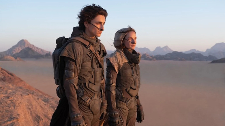 Timothee Chalamet and Rebecca Ferguson in Dune