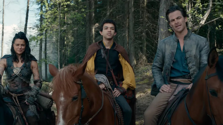 Michelle Rodriguez, Justice Smith and Chris Pine in Dungeons & Dragons