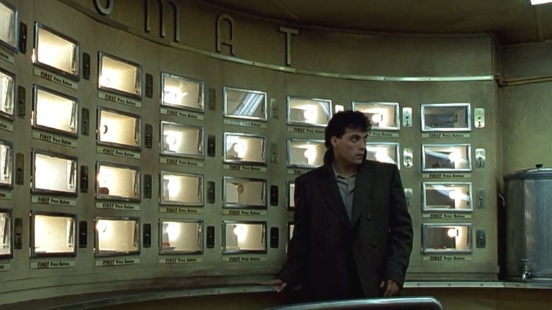 Rufus Sewell in a food mart