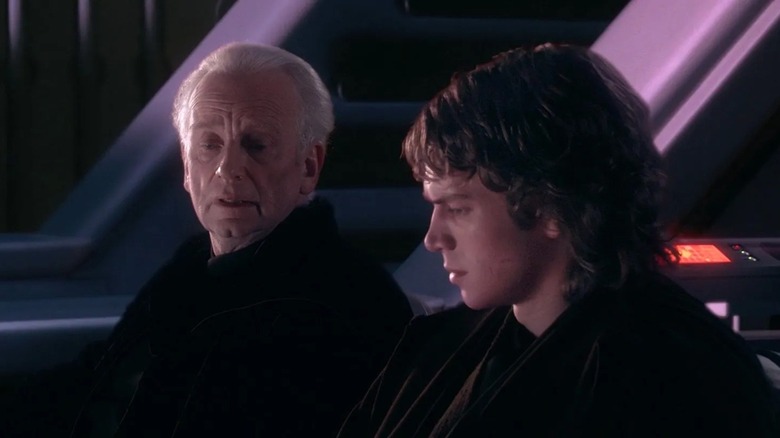 Ian McDiarmid and Hayden Christensen in Revenge of the Sith