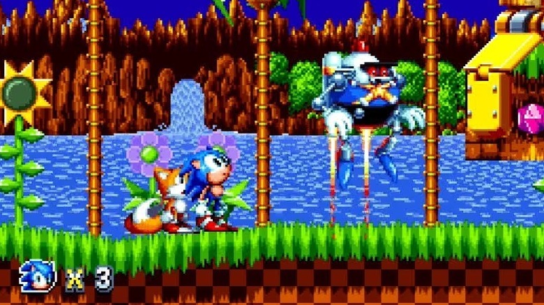 The classic Green Hills Zone from Sonic the Hedgehog 2