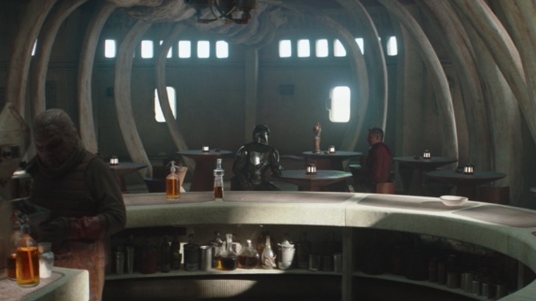 Cobb Vanth, Weequay, and Mando in The Book of Boba Fett