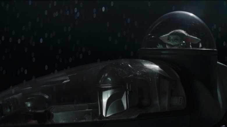Mando and Grogu in The Book of Boba Fett