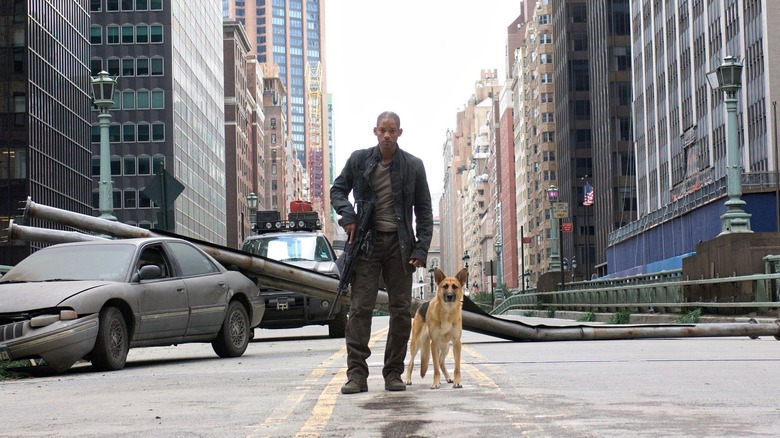 Neville and Sam (Will Smith and Abbey the dog) star in I Am Legend