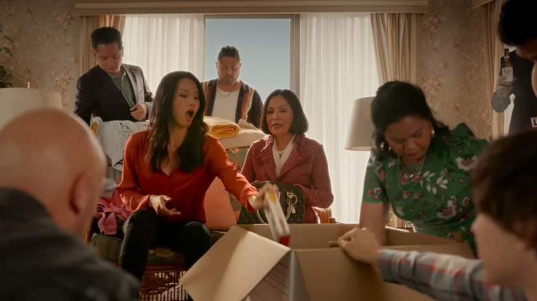 The family packs a balikbayan box to send to the Philippines in Easter Sunday