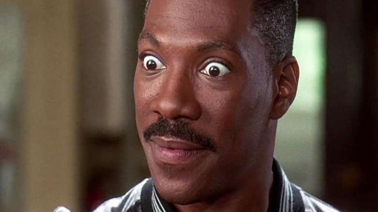 Eddie Murphy as Buddy Love opening his eyes widely in The Nutty Professor