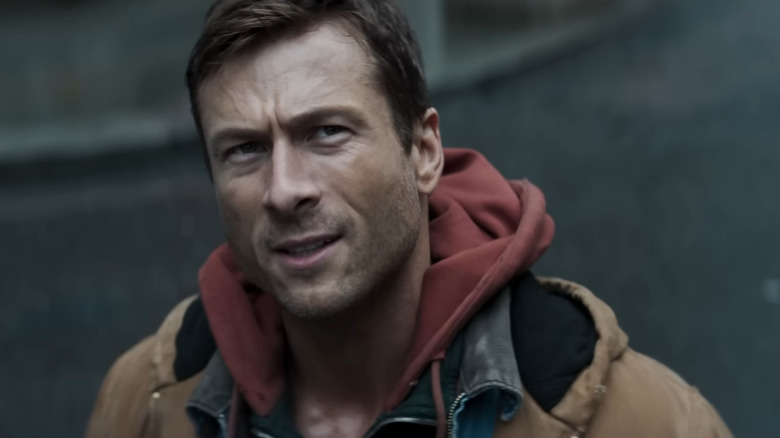 Ben Richards looking intrigued in The Running Man