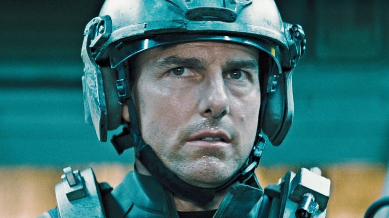 Tom Cruise wearing a helmet