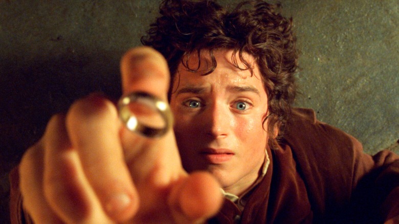 Frodo catching ring in Lord of the Rings