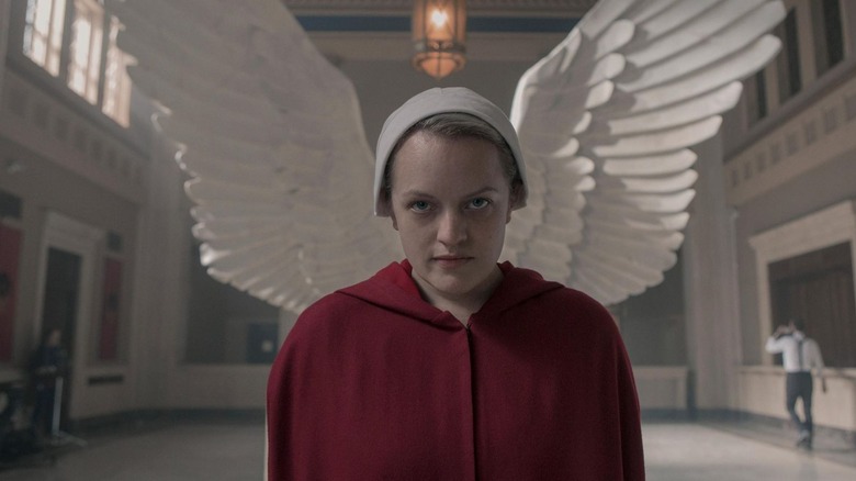 Elisabeth Moss as June/Offred in The Handmaid's Tale