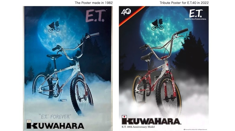 Posters for E.T. and the new bike from Kuwahara