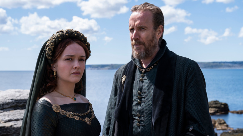 Olivia Cooke and Rhys Ifans in House of the Dragon