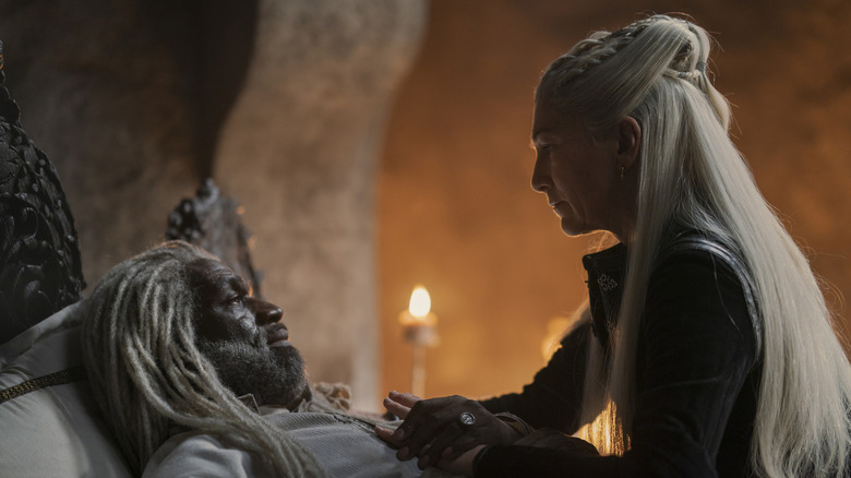 Steve Toussaint and Emma D'Arcy in House of the Dragon