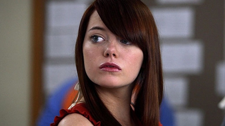 Emma Stone sports red hair as Jules in Superbad