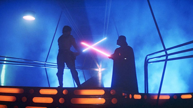 Empire Strikes Back luke vader lightsabers
