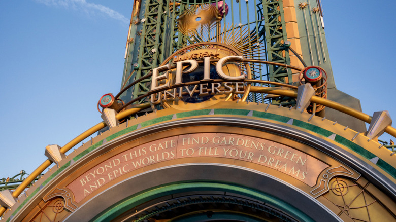 Epic Universe theme park front gate