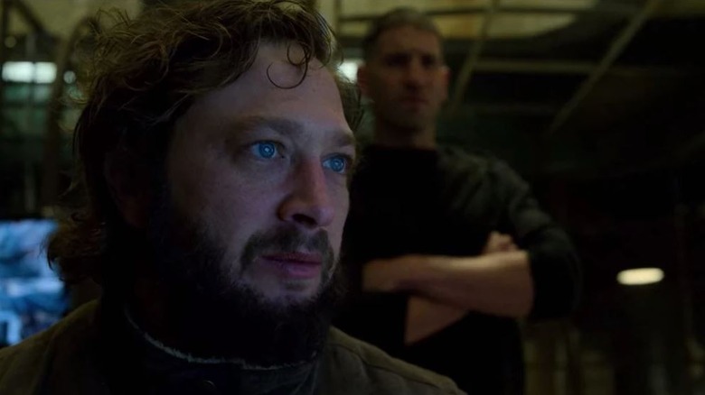 Ebon Moss-Bachrach as Micro with Jon Bernthal in the role of Frank Castle, which waved on the horizon behind his back on punishment
