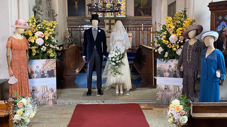 Costumes from Downton Abbey: A New Era inside St Mary Church