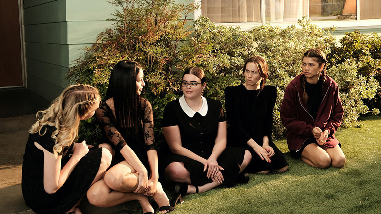 Cassie, Maddy, Kat, Lexi, and Rue in Euphoria