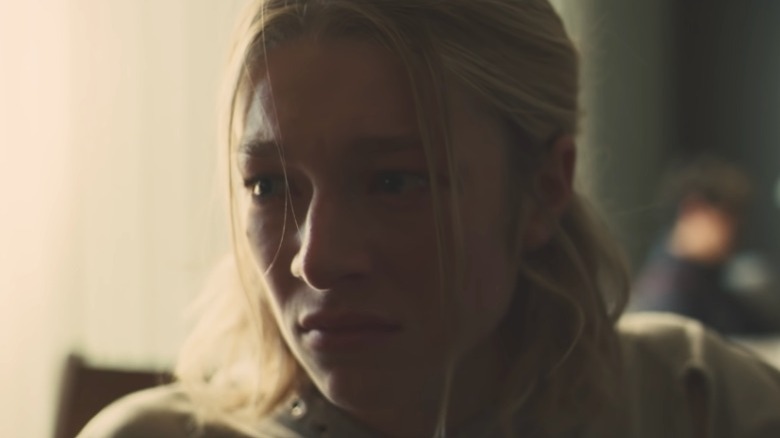 Jules teary eyed close up