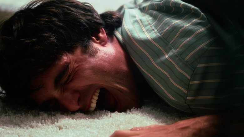 Nate being tortured screaming into a carpet on Euphoria